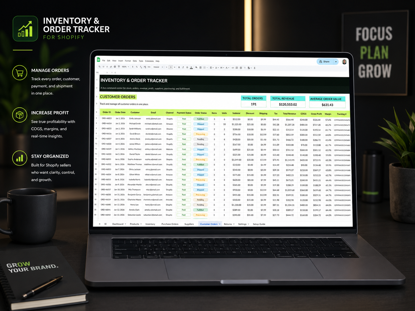 Inventory & Order Tracker
